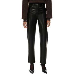Black Faux Leather Pants